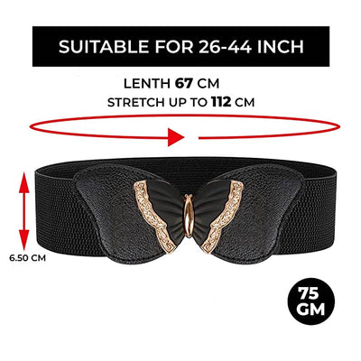 Redhorns Elastic Ladies Wide Belt#color_black