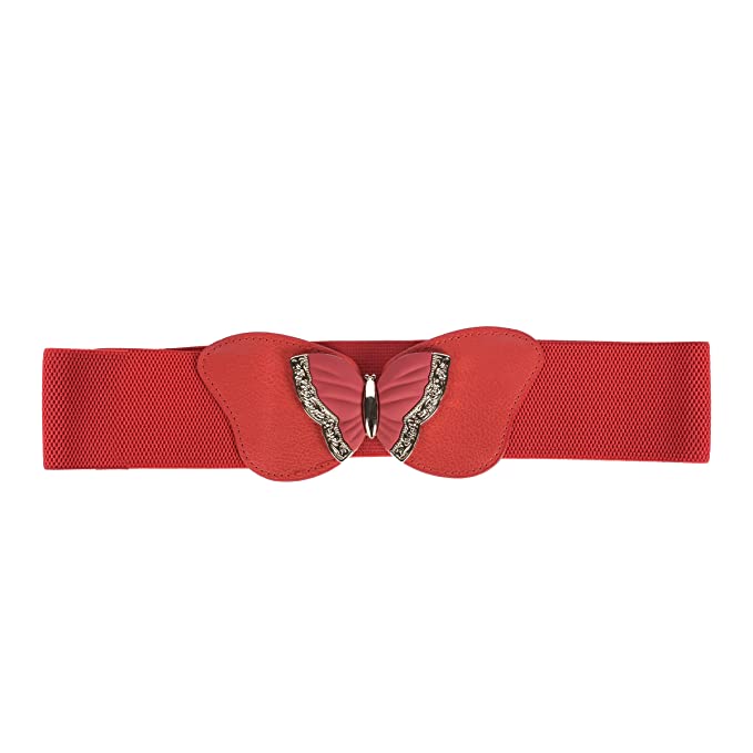 Redhorns Elastic Ladies Wide Belt#color_red