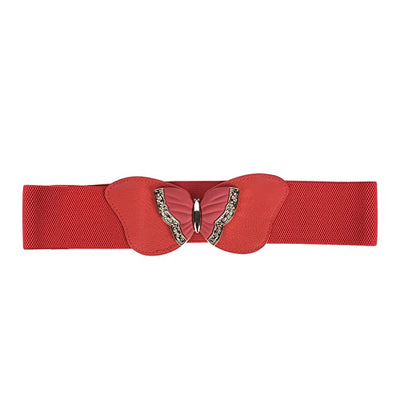 Redhorns Elastic Ladies Wide Belt#color_red