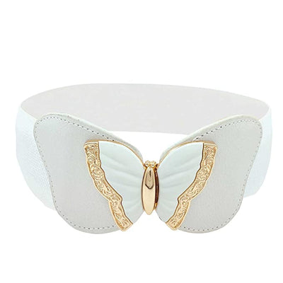 Redhorns Elastic Ladies Wide Belt#color_white