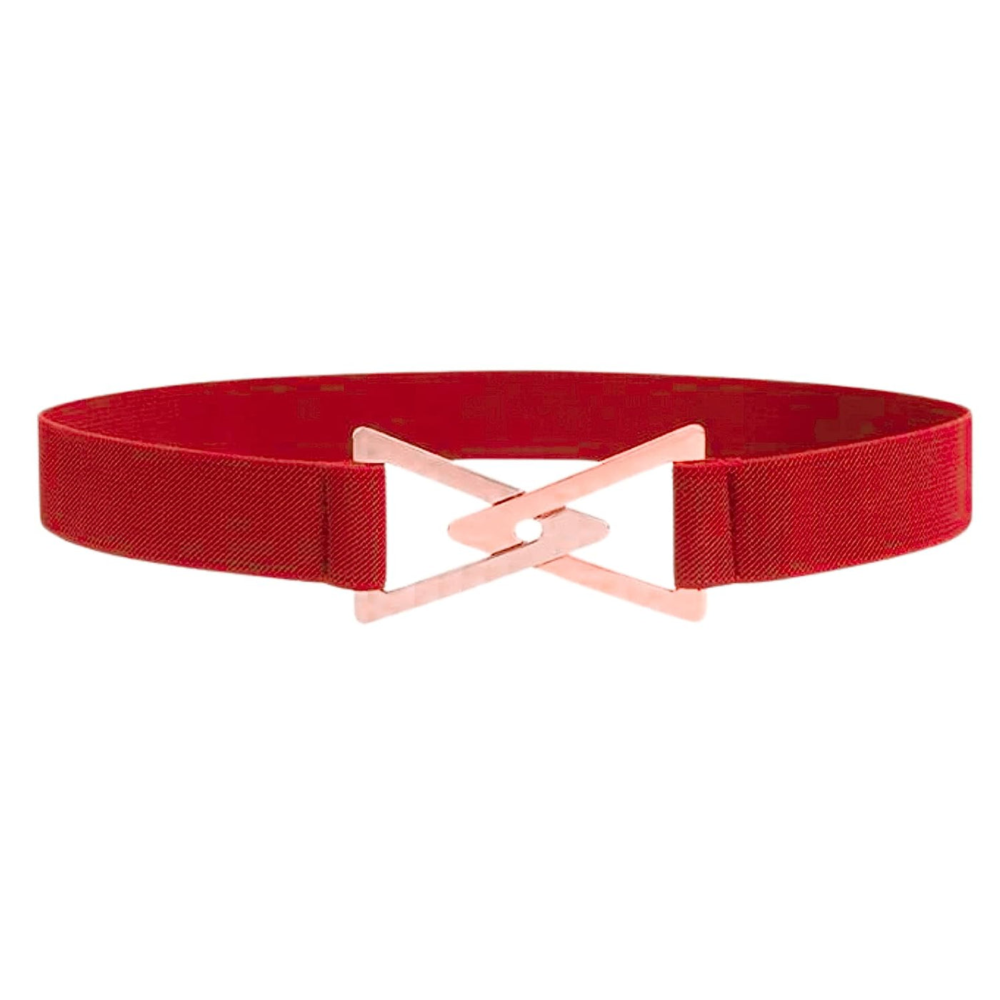 Dual Triangle Designer Ladies Belt#color_red