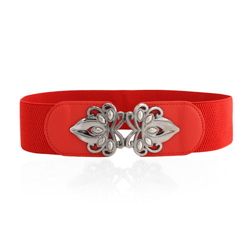 Redhorns Ladies Elastic Waist Belt#color_red