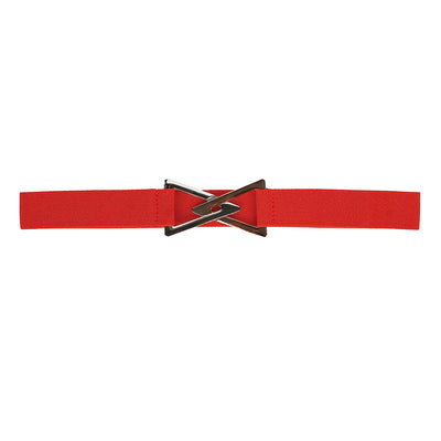 Dual Triangle Designer Ladies Belt#color_red
