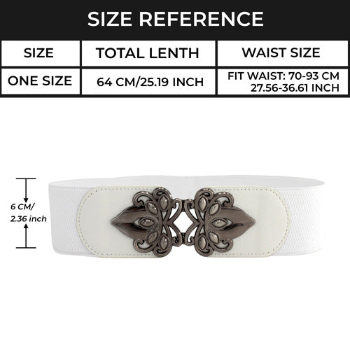 Redhorns Ladies Elastic Waist Belt#color_white