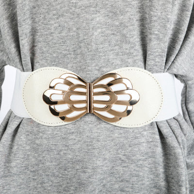 Redhorns Elastic Ladies Wide Belt#color_white