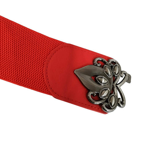 Redhorns Ladies Elastic Waist Belt#color_red