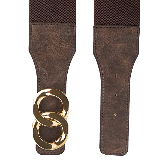 Redhorns Elastic Brown Ladies Belt#color_brown