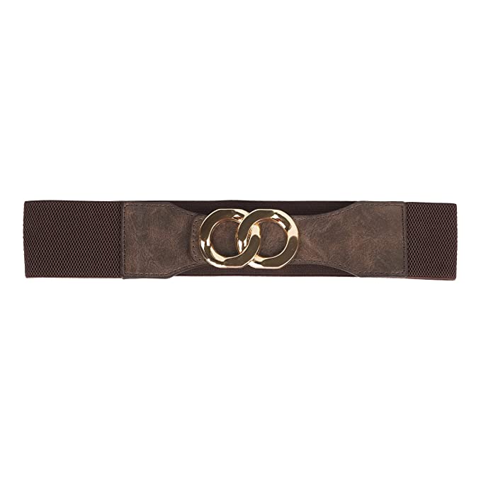 Redhorns Elastic Brown Ladies Belt#color_brown