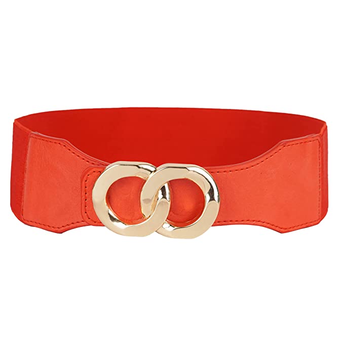 Redhorns Elastic Red Ladies Belt#color_red