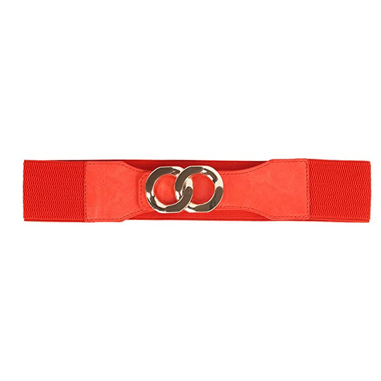 Redhorns Elastic Red Ladies Belt#color_red