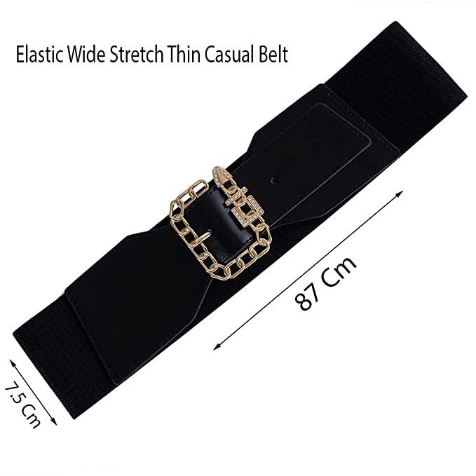 Redhorns Elastic Ladies Wide Belt#color_black