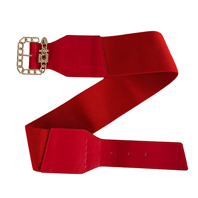 Redhorns Elastic Ladies Wide Belt#color_red