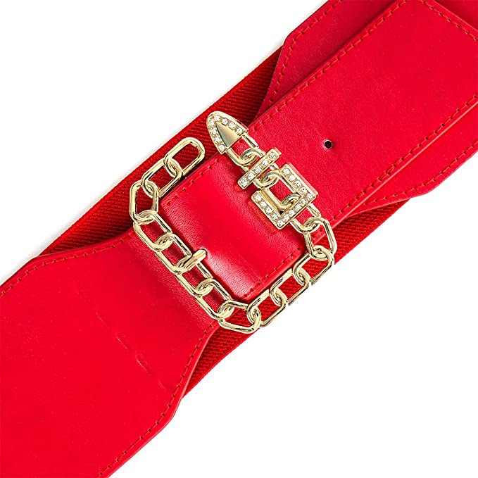 Redhorns Elastic Ladies Wide Belt#color_red