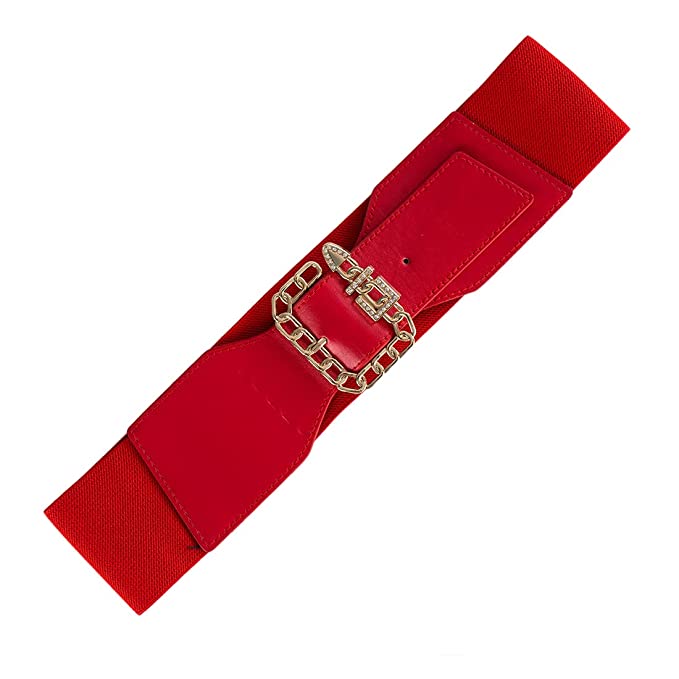 Redhorns Elastic Ladies Wide Belt#color_red