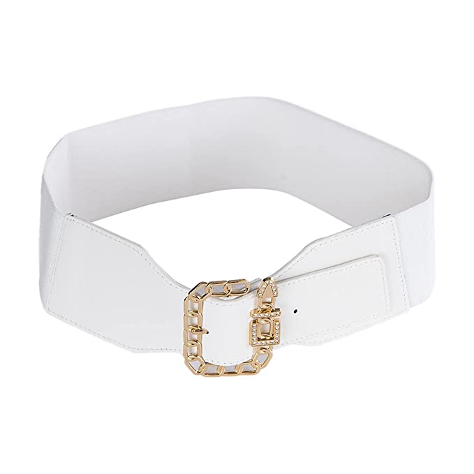 Redhorns Elastic Ladies Wide Belt#color_white