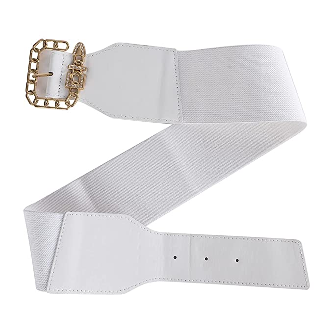 Redhorns Elastic Ladies Wide Belt#color_white