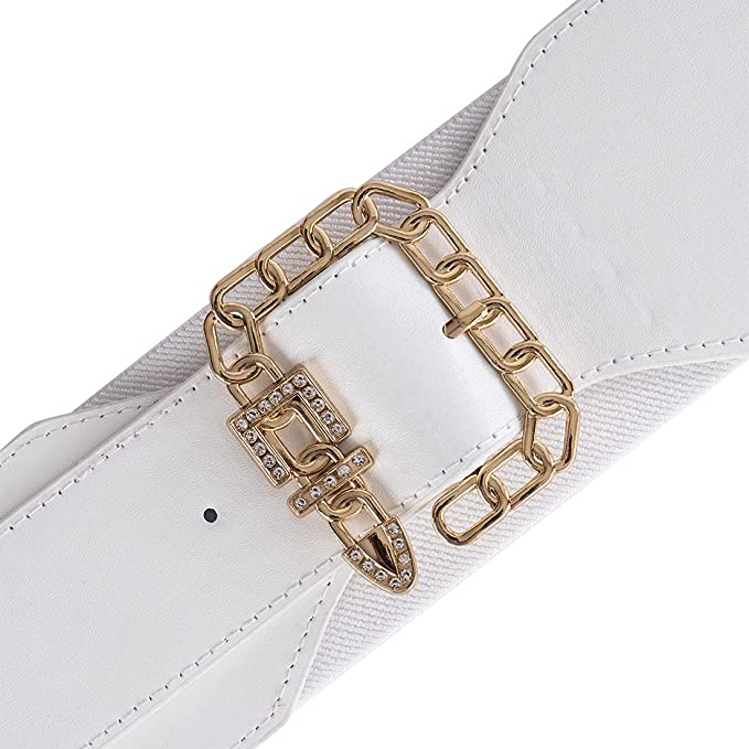 Redhorns Elastic Ladies Wide Belt#color_white