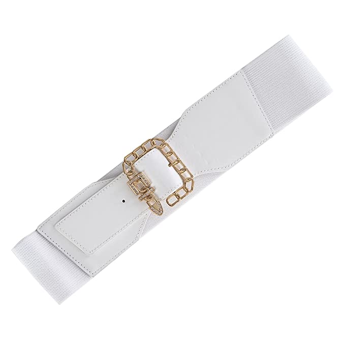 Redhorns Elastic Ladies Wide Belt#color_white
