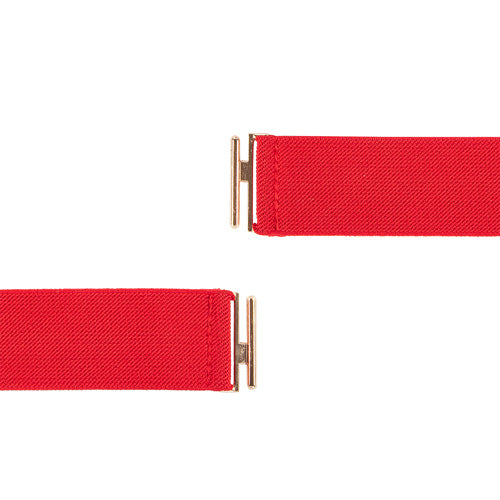 Linked Chain Design Ladies Belt#color_red