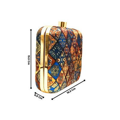 Mandala Art Graphic Printed Women's Clutch Bag Multicolor