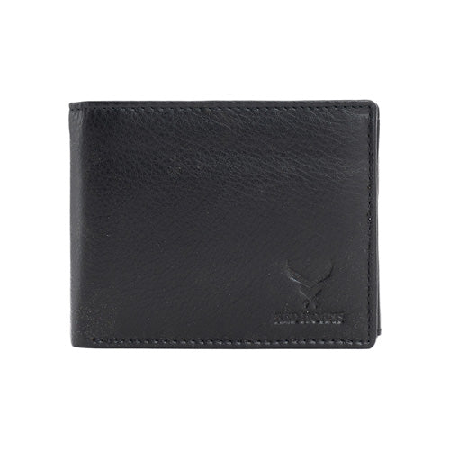 Men's Genuine Leather Wallet Black#color_black