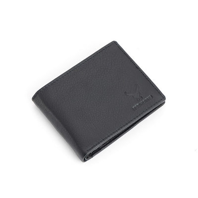 Men's Genuine Leather Wallet Black#color_black