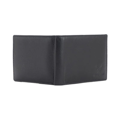 Men's Genuine Leather Bi-Fold Wallet#color_black