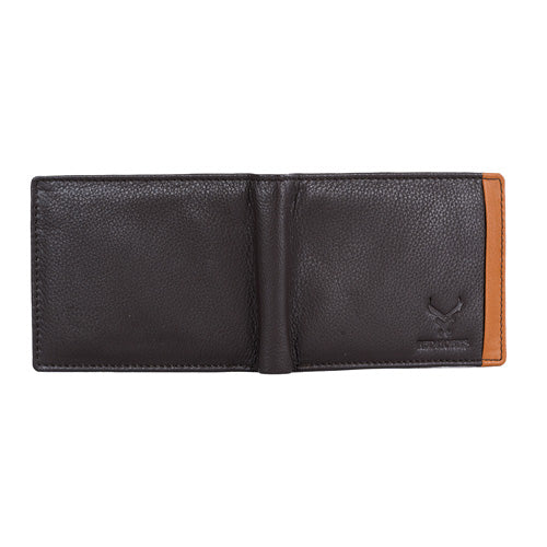 Men's Genuine Leather Bi-Fold Wallet R Brown#color_dark-brown