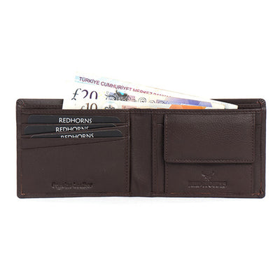 Men's Genuine Leather Wallet d brown#color_dark-brown