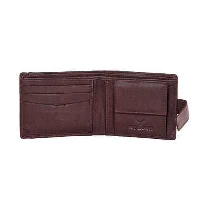 Leather Wallet Men's N. Blue#color_redwood-brown