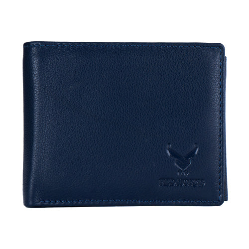 Men's Genuine Leather Wallet Navy Blue#color_navy-blue
