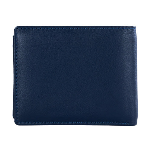 Men's Genuine Leather Wallet Navy Blue#color_navy-blue