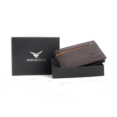 Men's Genuine Leather Wallet  R. Brown#color_redwood-brown