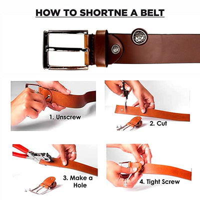 Classic Genuine Leather Belt for Men | Gents Leather Belt for Formal, Casual, Jeans & Trousers (GB25B)