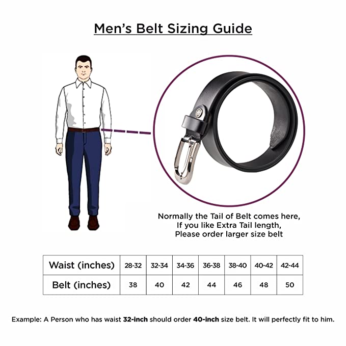 Classic Design Genuine Leather Belt for Men | Gents Leather Belt (GB22A)