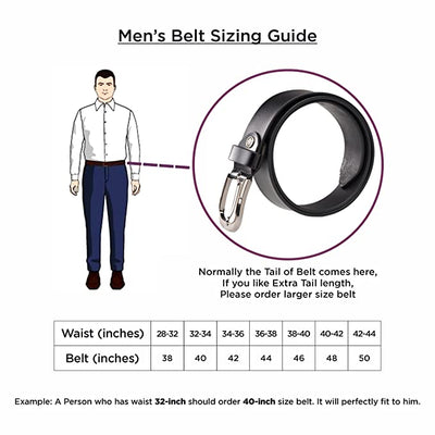 Classic Design Genuine Leather Belt for Men | Gents Leather Belt (GB22A)