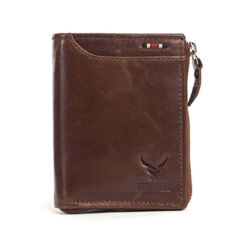 Mens Wallet Brown Color Front Side#color_brown
