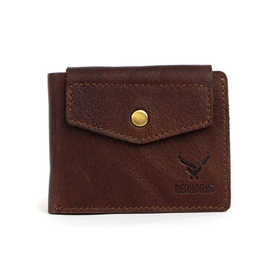 Mens guenuine leather wallet redwood brown#color_redwood-brown