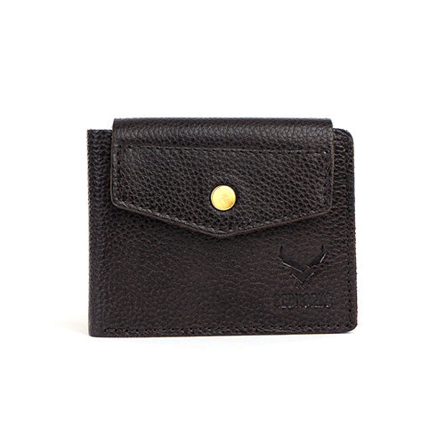 Mens guenuine leather wallet dark brown#color_dark-brown