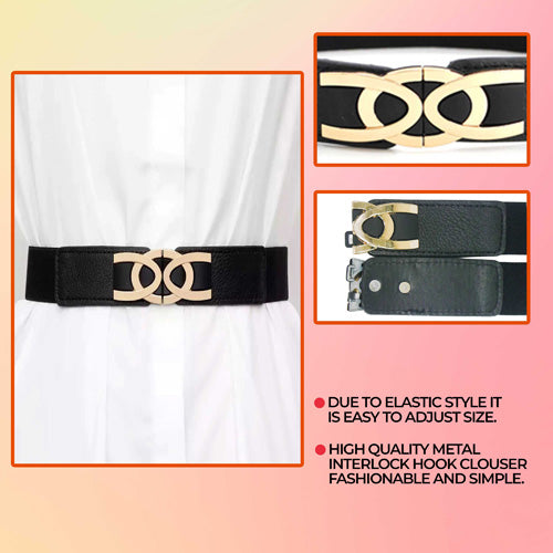 Redhorns Designer Elastic Ladies Waist Belt#color_black