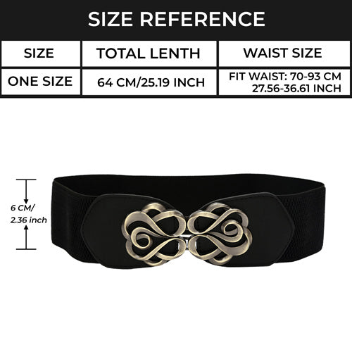 Redhorns Designer Elastic Ladies Waist Belt#color_black