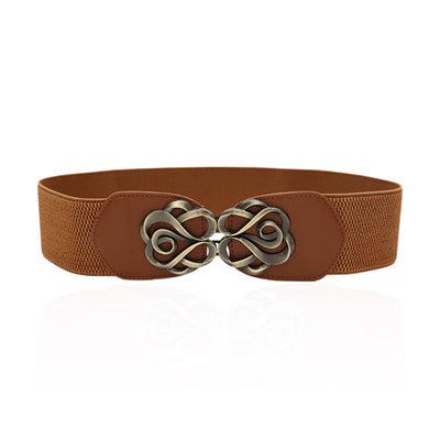 Redhorns Designer Elastic Ladies Waist Belt#color_brown
