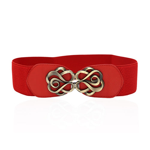 Redhorns Designer Elastic Ladies Waist Belt#color_red