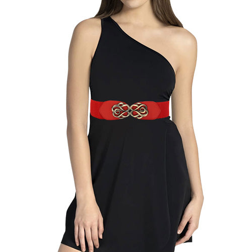 Redhorns Designer Elastic Ladies Waist Belt#color_red