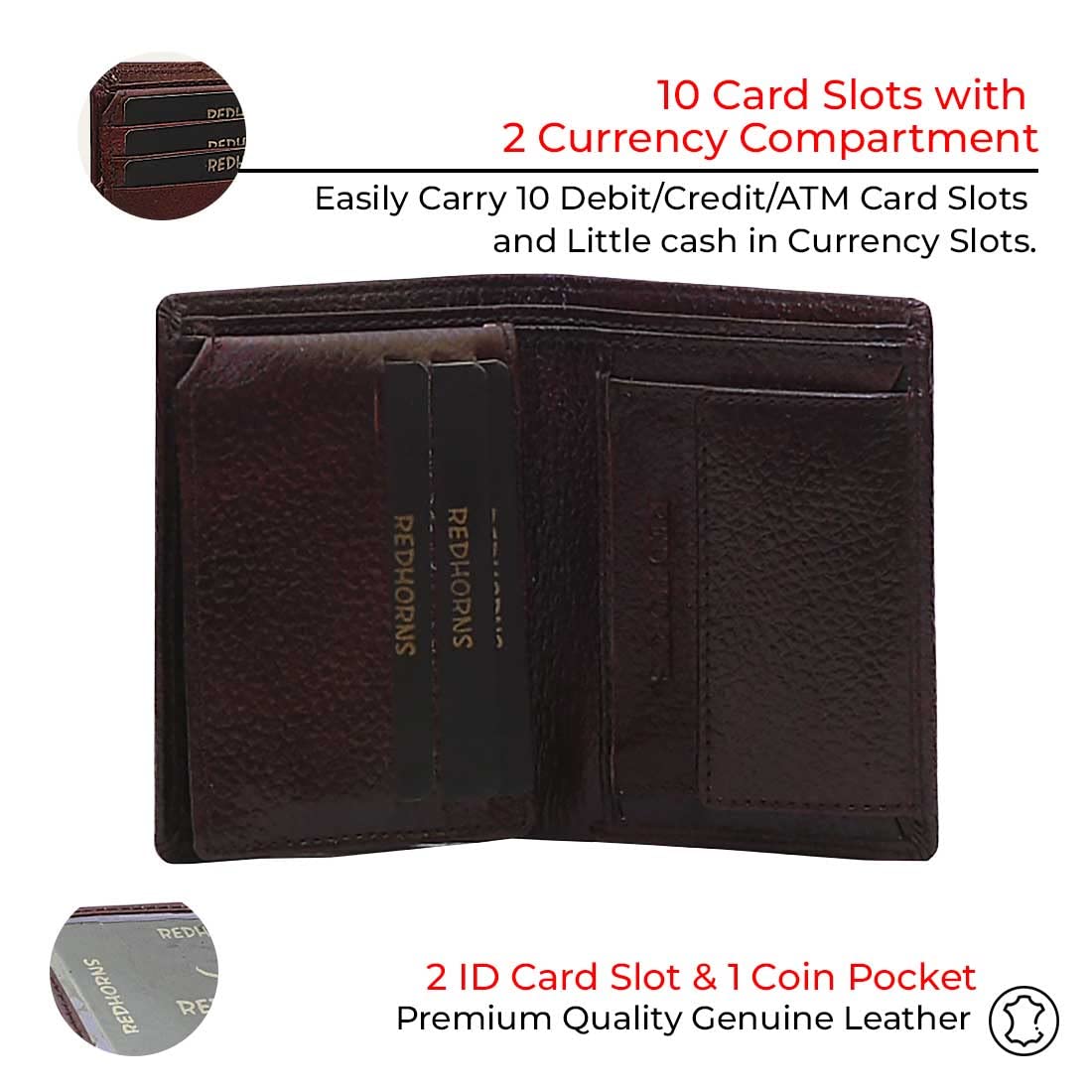 Men's Genuine Leather Bi-Fold Wallet#color_bombay-brown