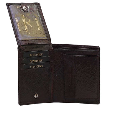 Men's Genuine Leather Bi-Fold Wallet#color_bombay-brown