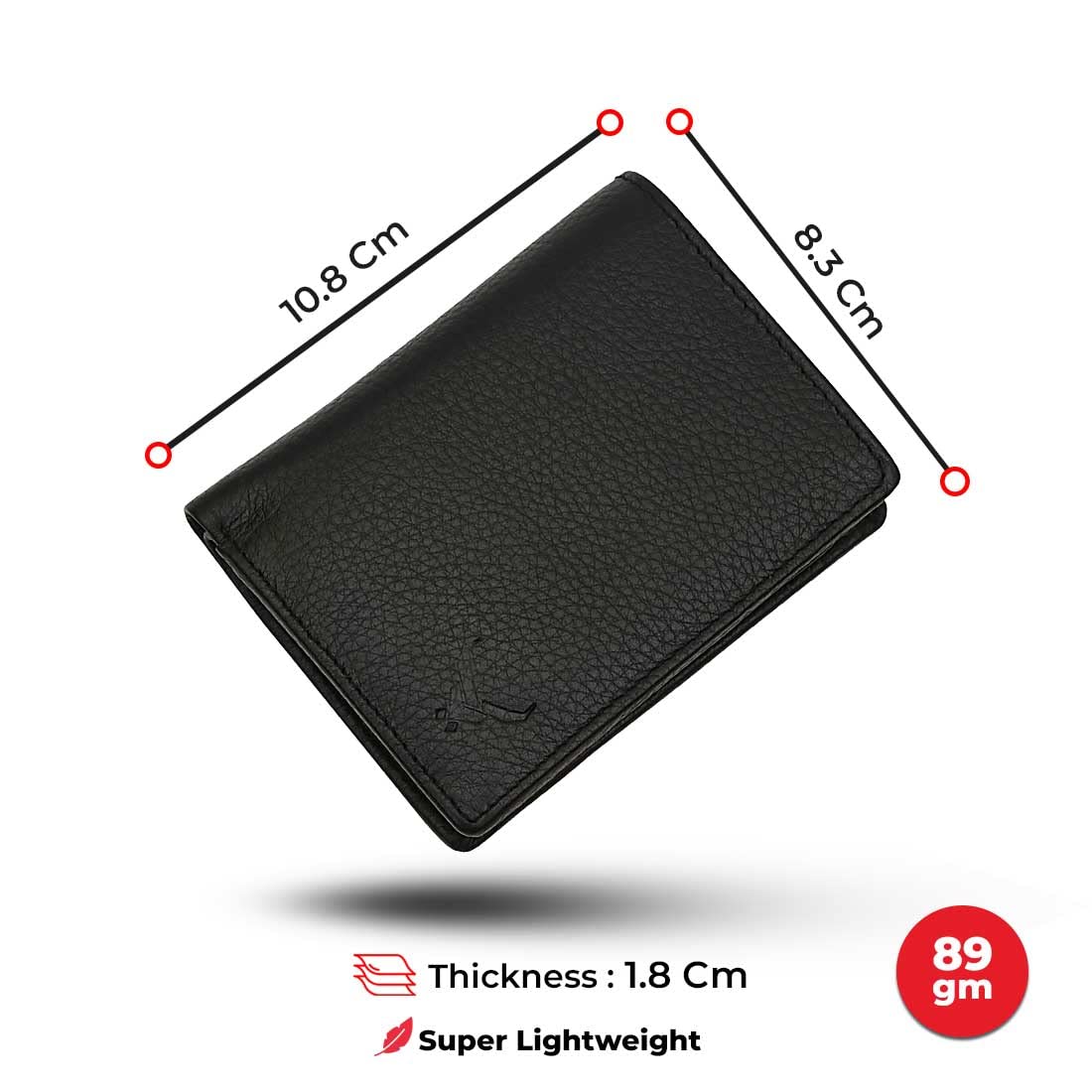 Men's Genuine Leather Bi-Fold Wallet#color_black