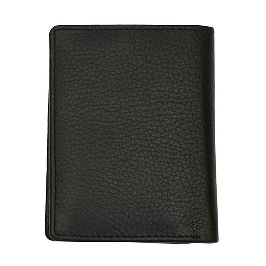 Men's Genuine Leather Bi-Fold Wallet#color_black