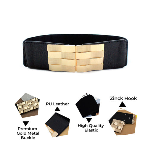 Square Shaped Belt Black#color_black