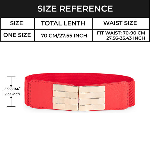 Square Shaped Belt Red#color_red